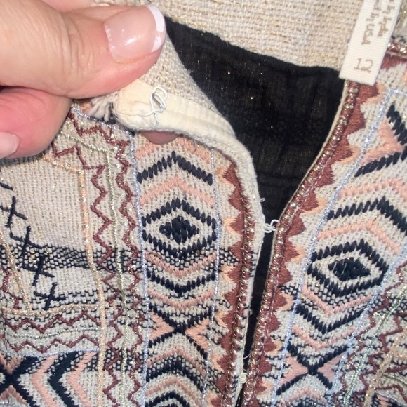 Z&L Women’s Woven Embroidered Boho Aztec‎ Moroccan Jacket Blazer Sz 12 - Picture 5 of 9